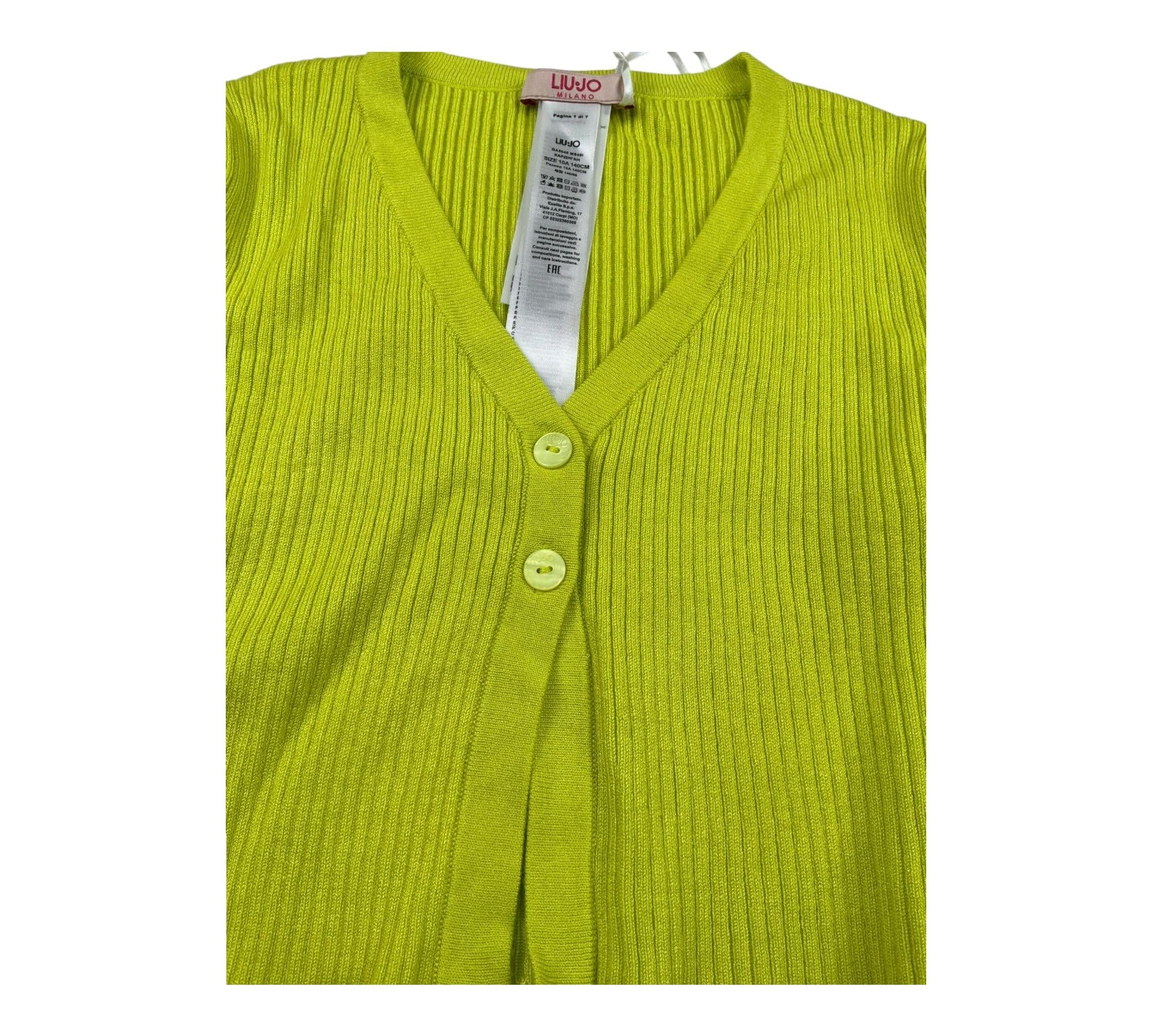 Liu Jo Coprispalle Tinta Unita con Bottoni per Bambina GA5040XX VERDE LIU JO 