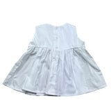 Le Bebe Camicia Giromanica Tinta Unita con Fiocco per Neonata LBG6240 BIANCO LE BEBE 