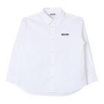 MOSCHINO camicia manica lunga tinta unita con stampa logo Bianco per Bambino HDC01X BIANCO MOSCHINO 