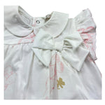Le Bebe Pagliaccetto Mezza Manica Tinta Unita con Stampe per Neonata LBG6290 BIANCO LE BEBE 