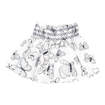 Monnalisa Gonna Tinta Unita con Stampe Farfalla per Neonata 311761 BIANCO MONNALISA 