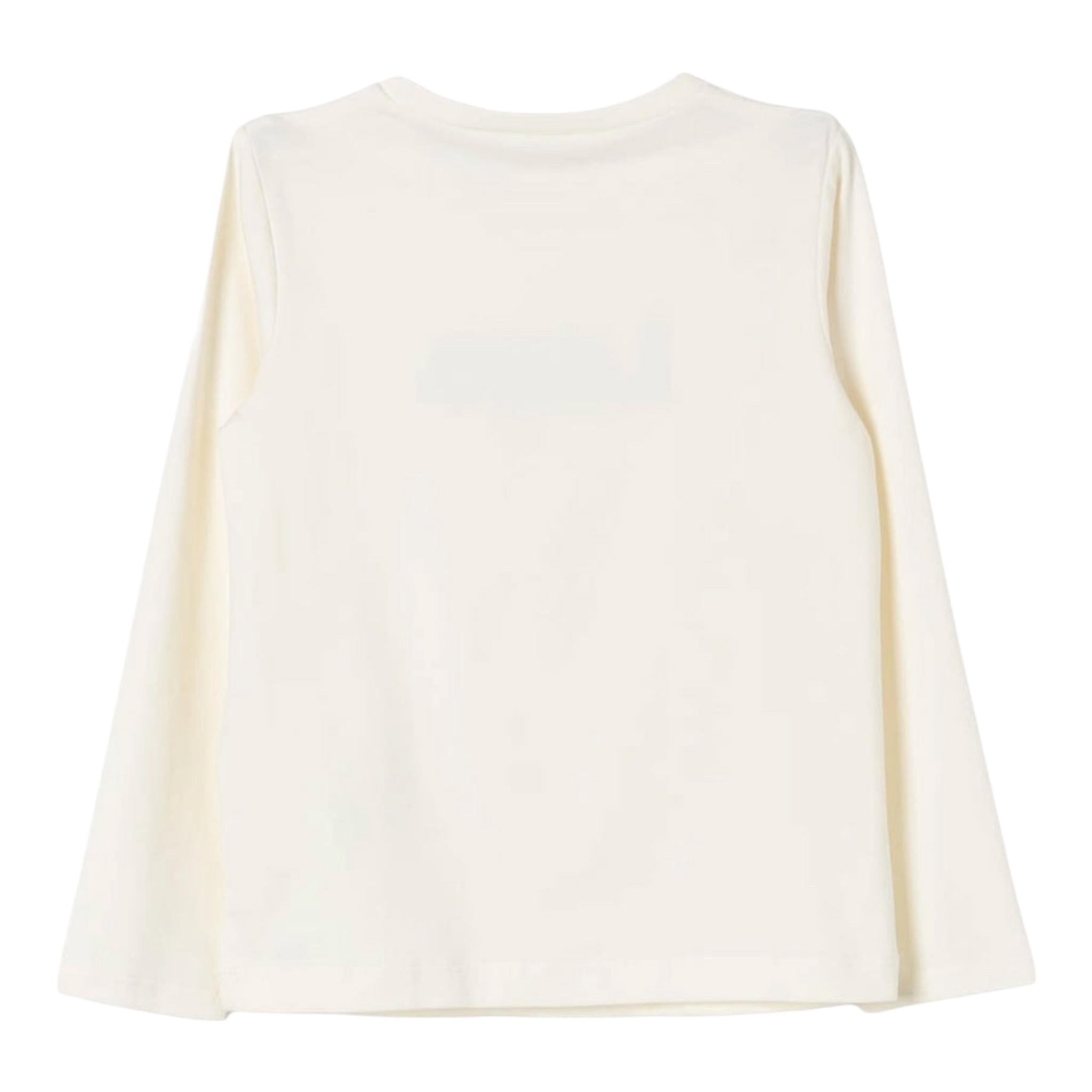 Liu Jo Shirt Tinta Unita Girocollo con Brillantini per Bambina KF4069 PANNA LIU JO 