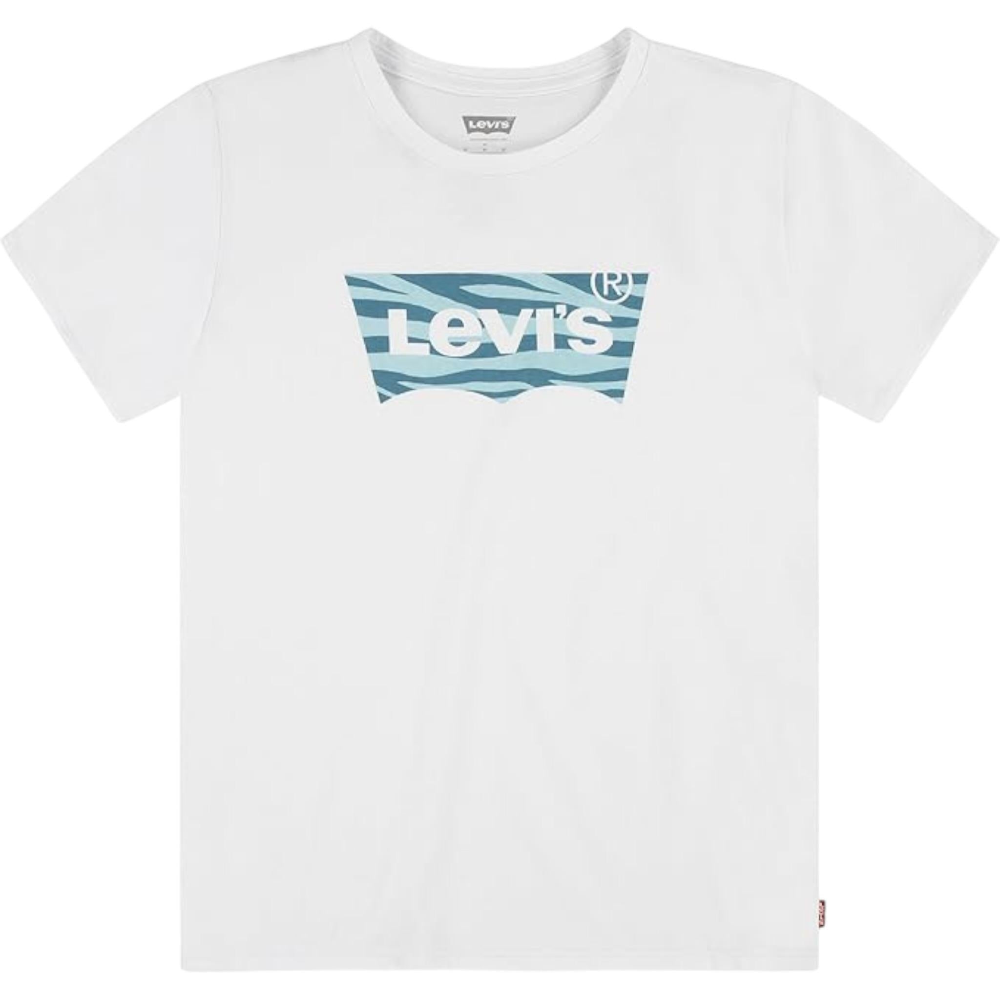 Levi'S T-Shirt Girocollo tinta unita con Stampa Bianco per Bambino 4EJ137 BIANCO LEVI'S 