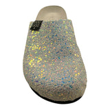 Dou Dou Ciabatta Tinta Unita con Brillantini per Bambina BIRKY386 BIANCO DOU DOU 