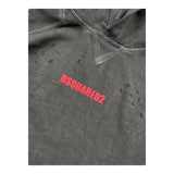 DSQUARED2 felpa chiusa con cappuccio tinta unita con trafori Verde per Bambino DQ2609 VERDE DSQUARED2 