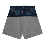 Dsquared2 Bermuda Bicolore In Denim per Bambino DQ2769 GRIGIO DSQUARED2 