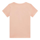Guess T-Shirt Tinta Unita Girocollo con Stampa per Neonata K5RI16K6YW4NX ROSA GUESS 
