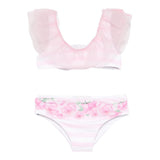 Monnalisa Costume 2 Pezzi Fascia-Slip Tinta Unita con Stampa per Neonata 39E041 ROSA MONNALISA 