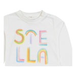 STELLA McCARTNEY shirt girocollo tinta unita con stampe in contrasto Bianco per Neonata TT8080 BIANCO STELLA McCARTNEY 