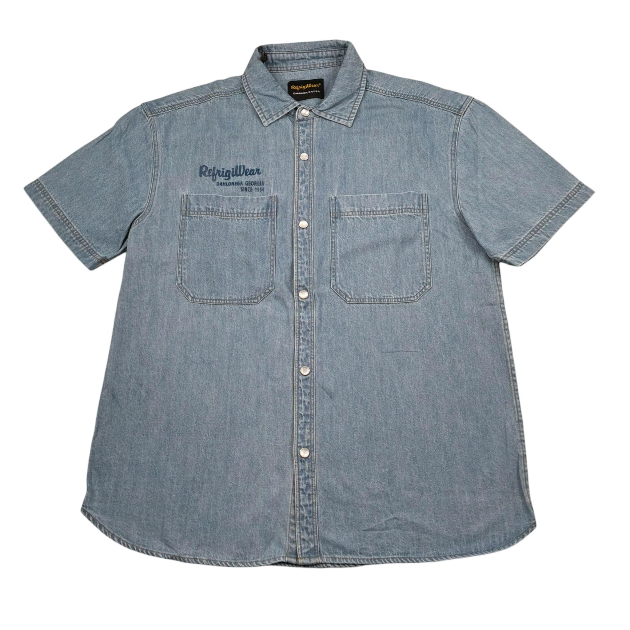 Refrigiwear Camicia Mezza Manica In Denim per Bambino 153SRMJS25 AZZURRO REFRIGIWEAR 