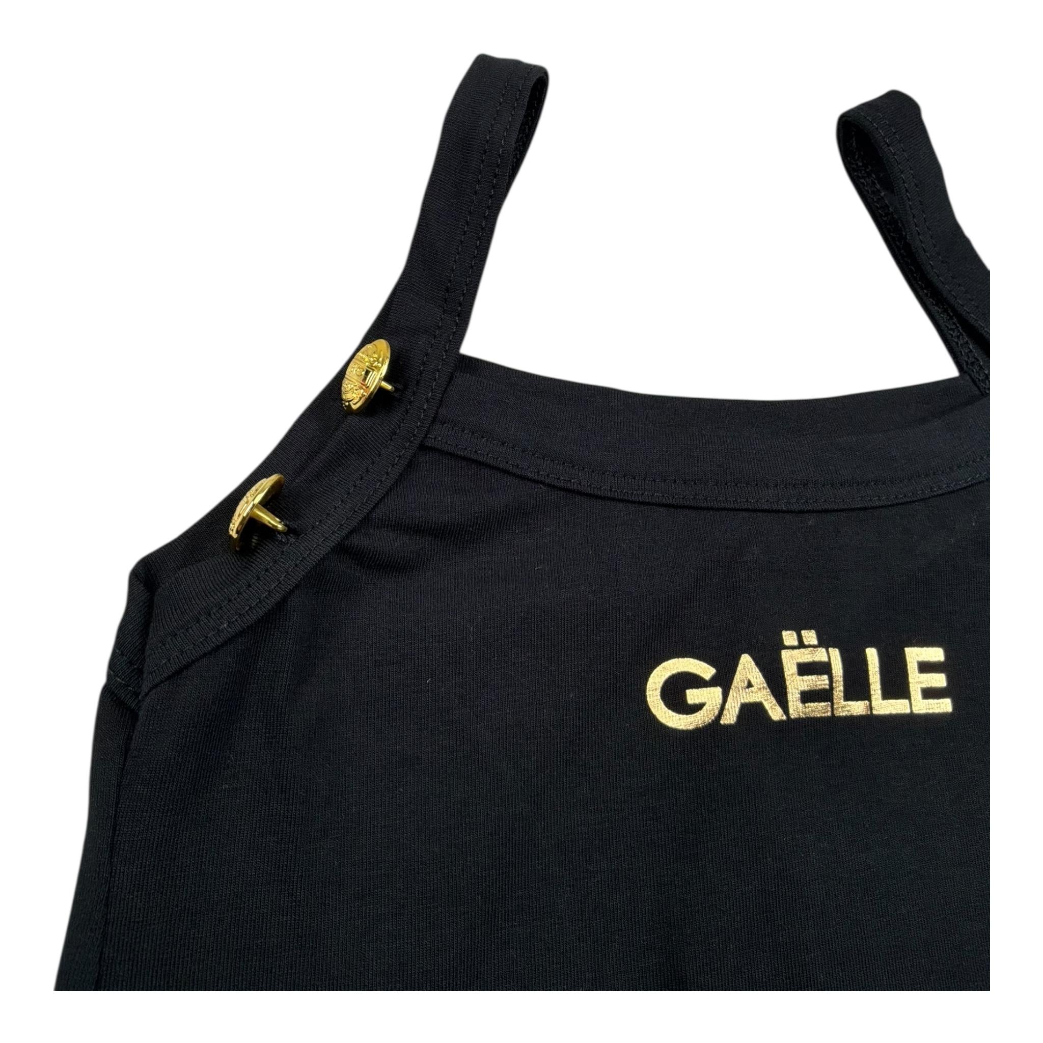 Gaelle Canotta Tinta Unita con Logo per Bambina 2746M00105 NERO GAELLE 