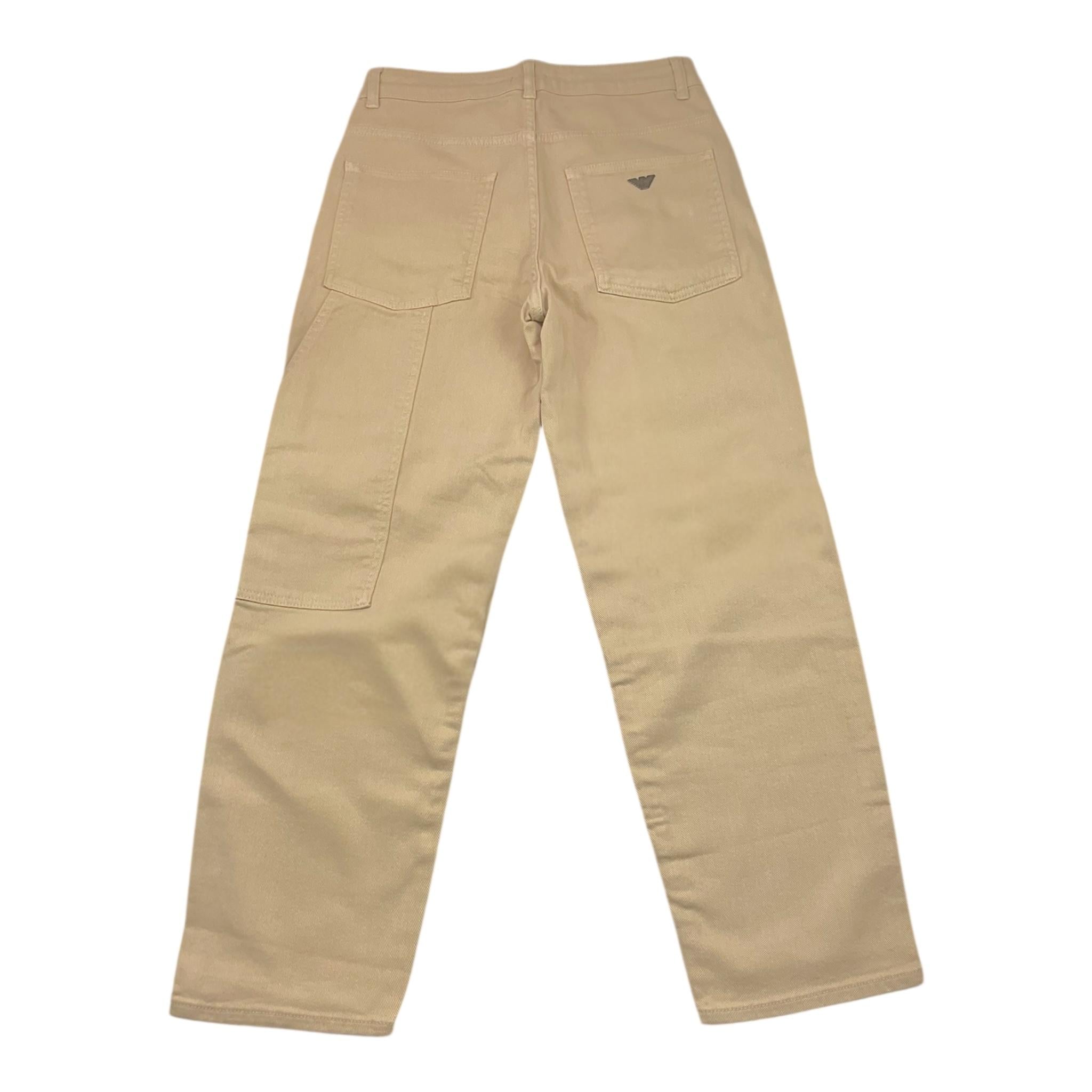 EMPORIO ARMANI pantalone tinta unita con logo Beige per Bambino 6D4J95X BEIGE EMPORIO ARMANI 