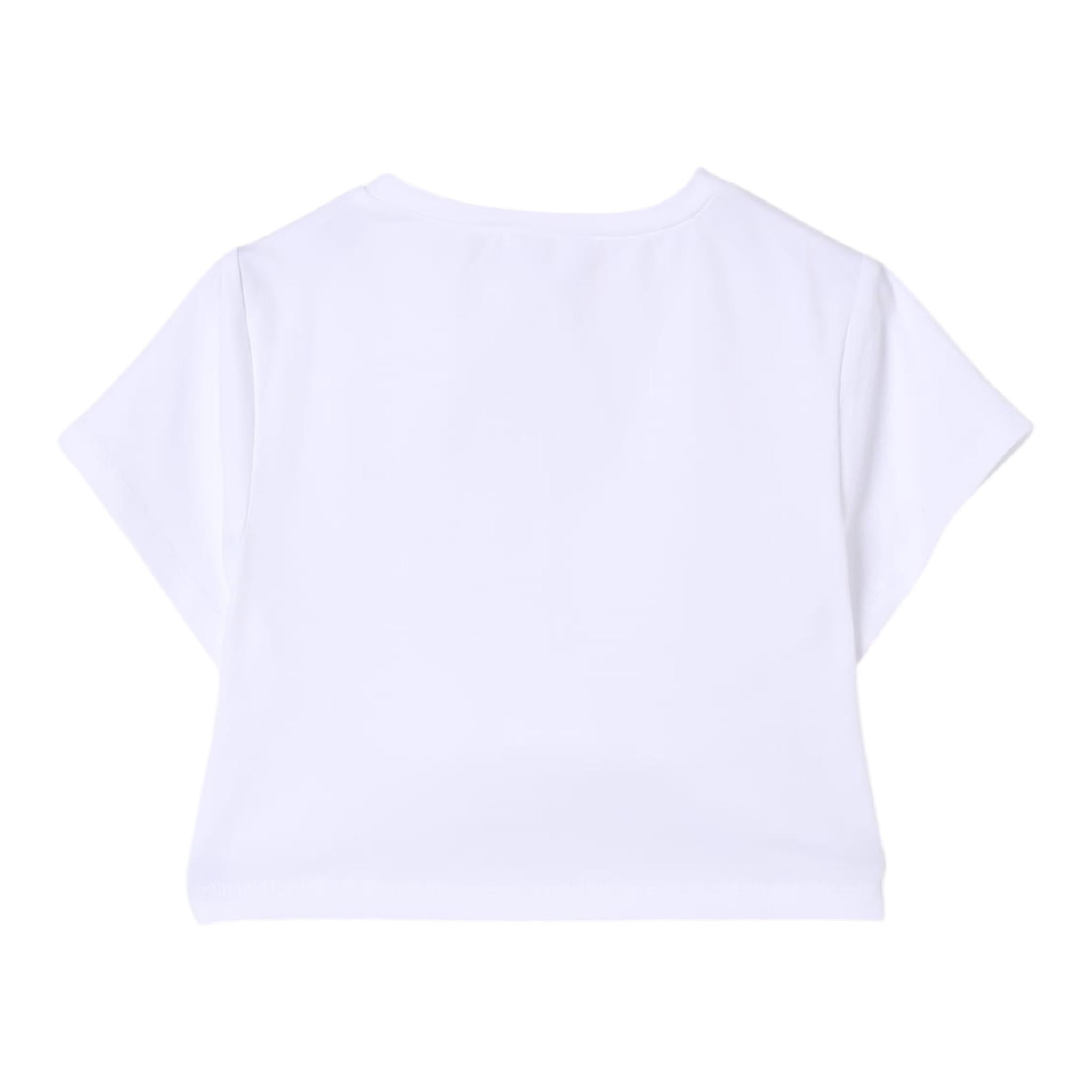 Twinset T-Shirt Girocollo Tinta Unita con Ricami per Neonata 251GJ2480XN BIANCO TWINSET 