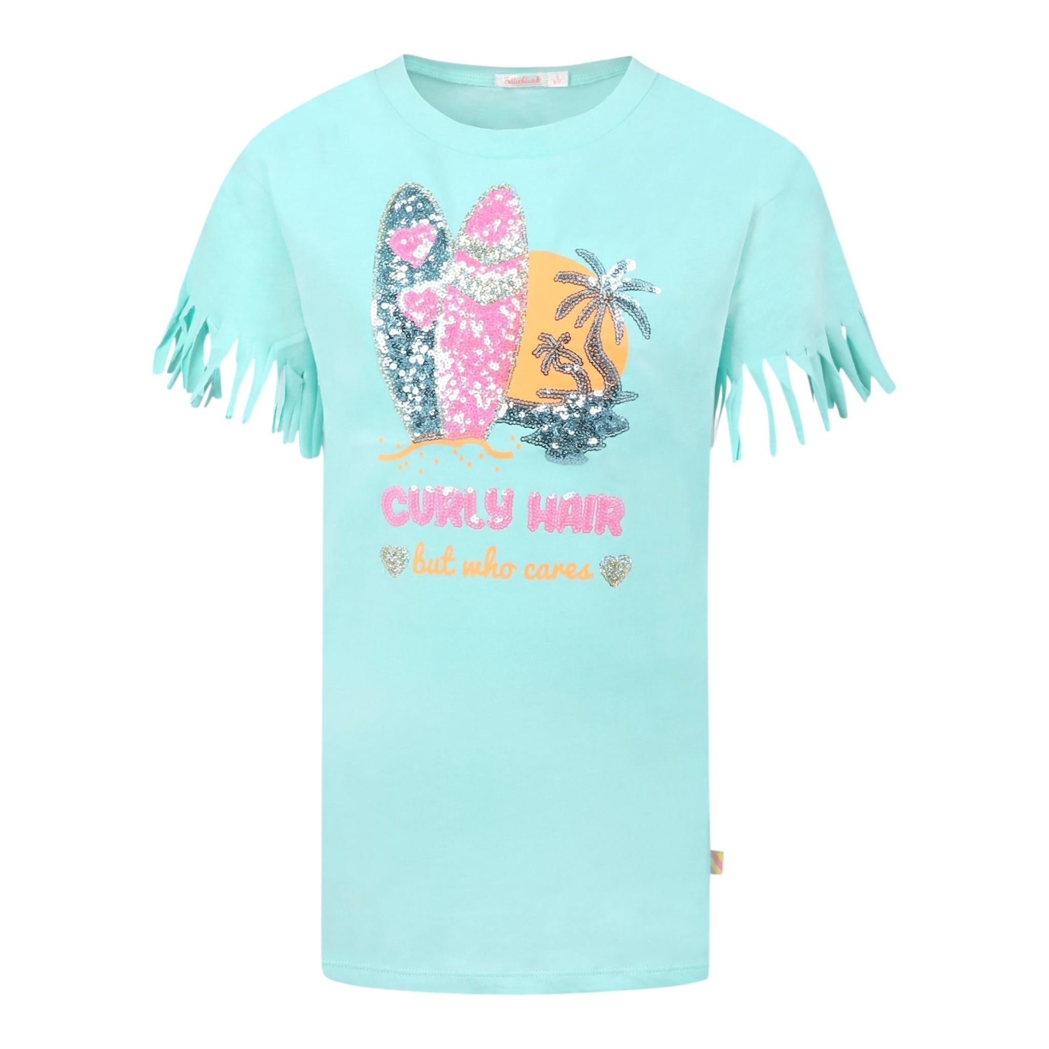 Billieblush Abito Tinta Unita con Paillettes per Neonata U20980N VERDE ACQUA BillIEBLUSH 