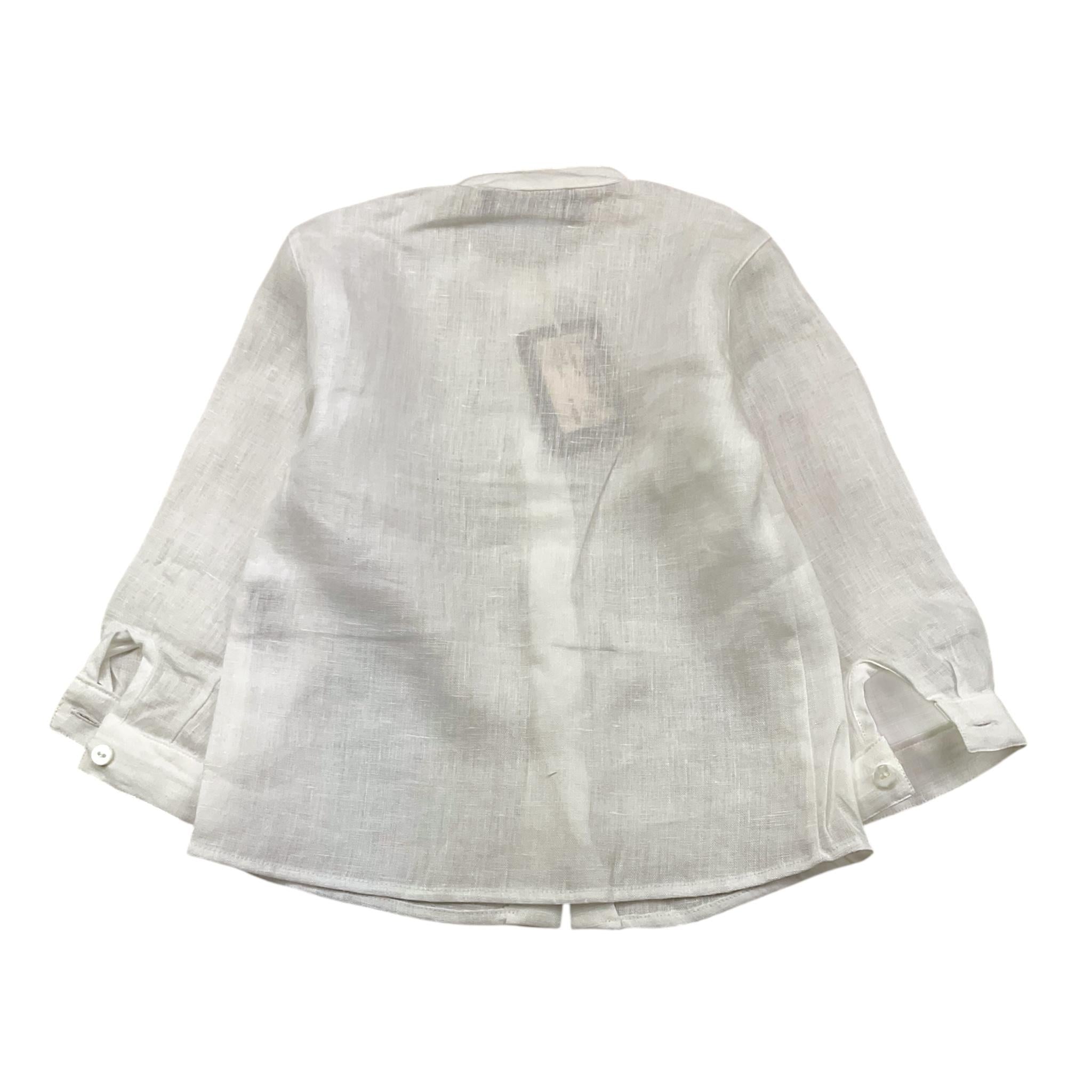 Little Bear Camicia Tinta Unita con Colletto Coreano per Neonato 8222N BIANCO LITTLE BEAR 