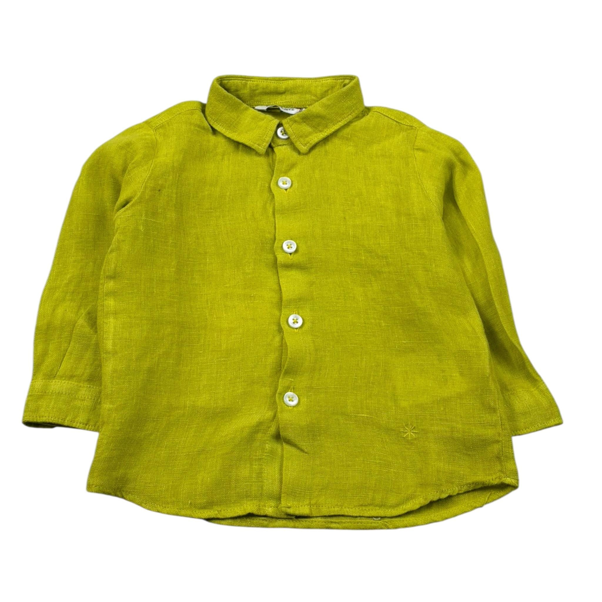 Manuel Ritz Camicia Manica Lunga Tinta Unita per Neonato MR2590 VERDE MANUEL RITZ 