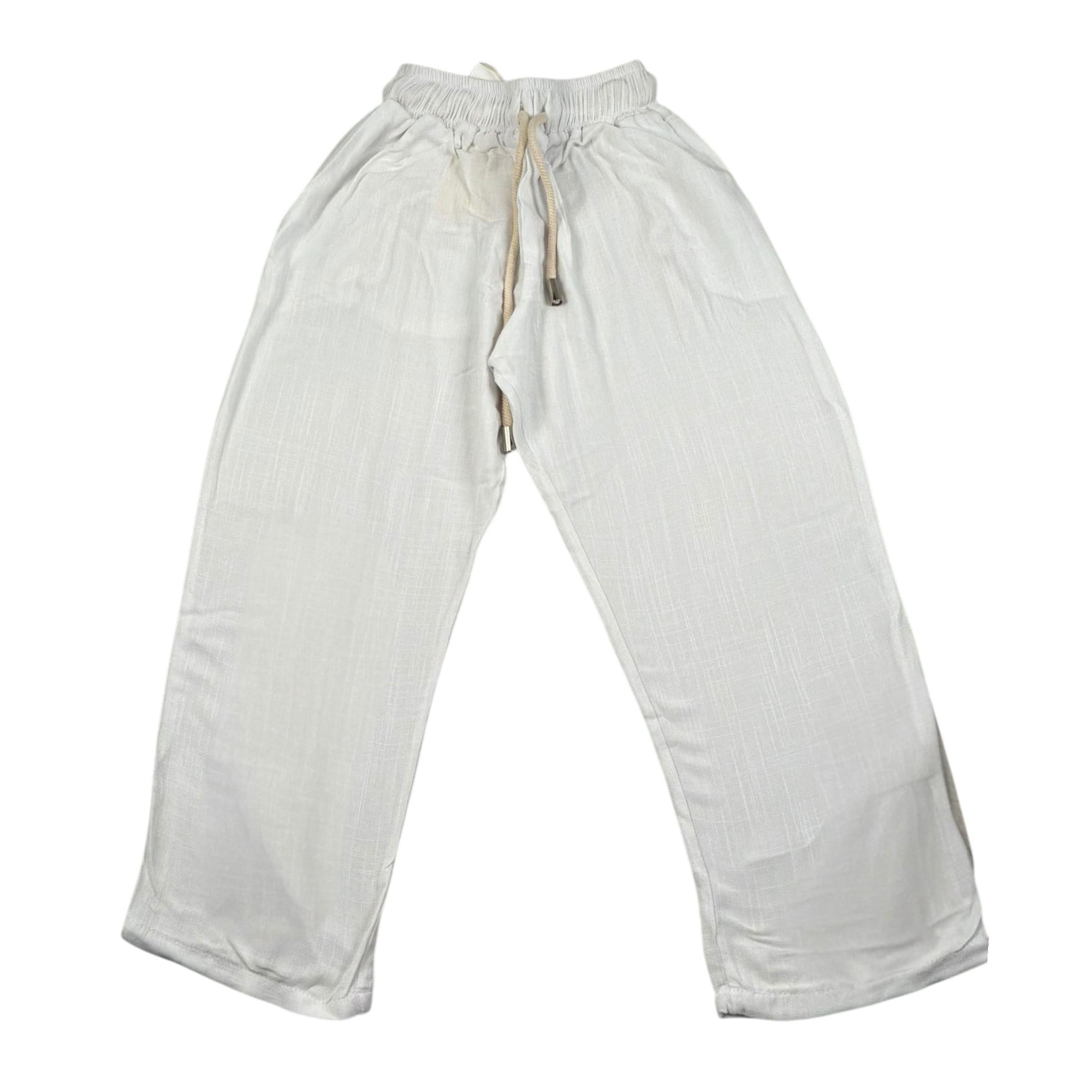 Louis Dieudonne' Pantalone Tinta Unita con Elastico In Vita per Bambino LDPA PANNA LOUIS DIEUDONNE' 