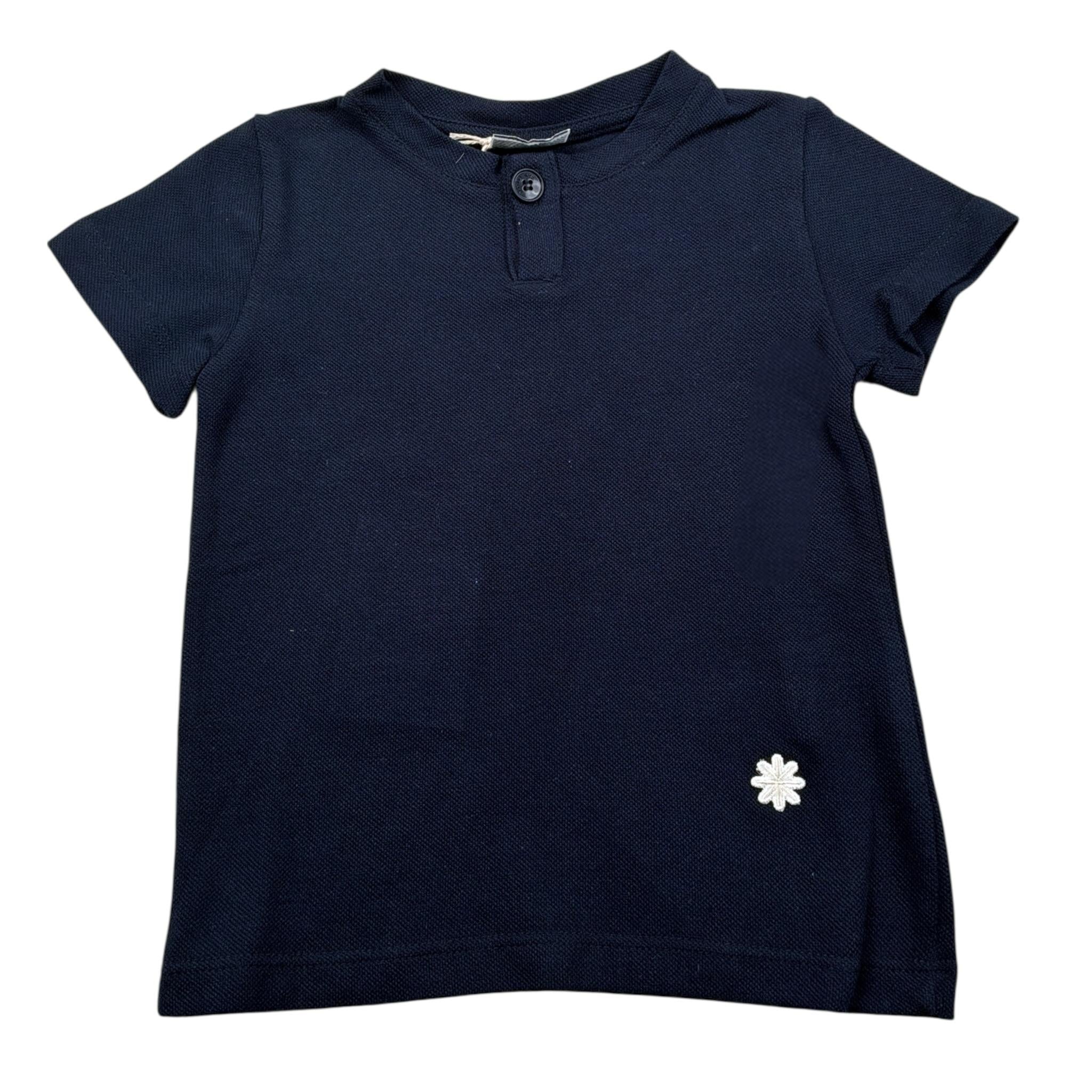 Manuel Ritz T-Shirt tinta unita con Bottoni Blu per Neonato MR2005 BLU MANUEL RITZ 