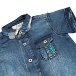 Cesare Paciotti Camicia tinta unita In Denim Blu per Neonato CMP1132B BLU CESARE PACIOTTI 