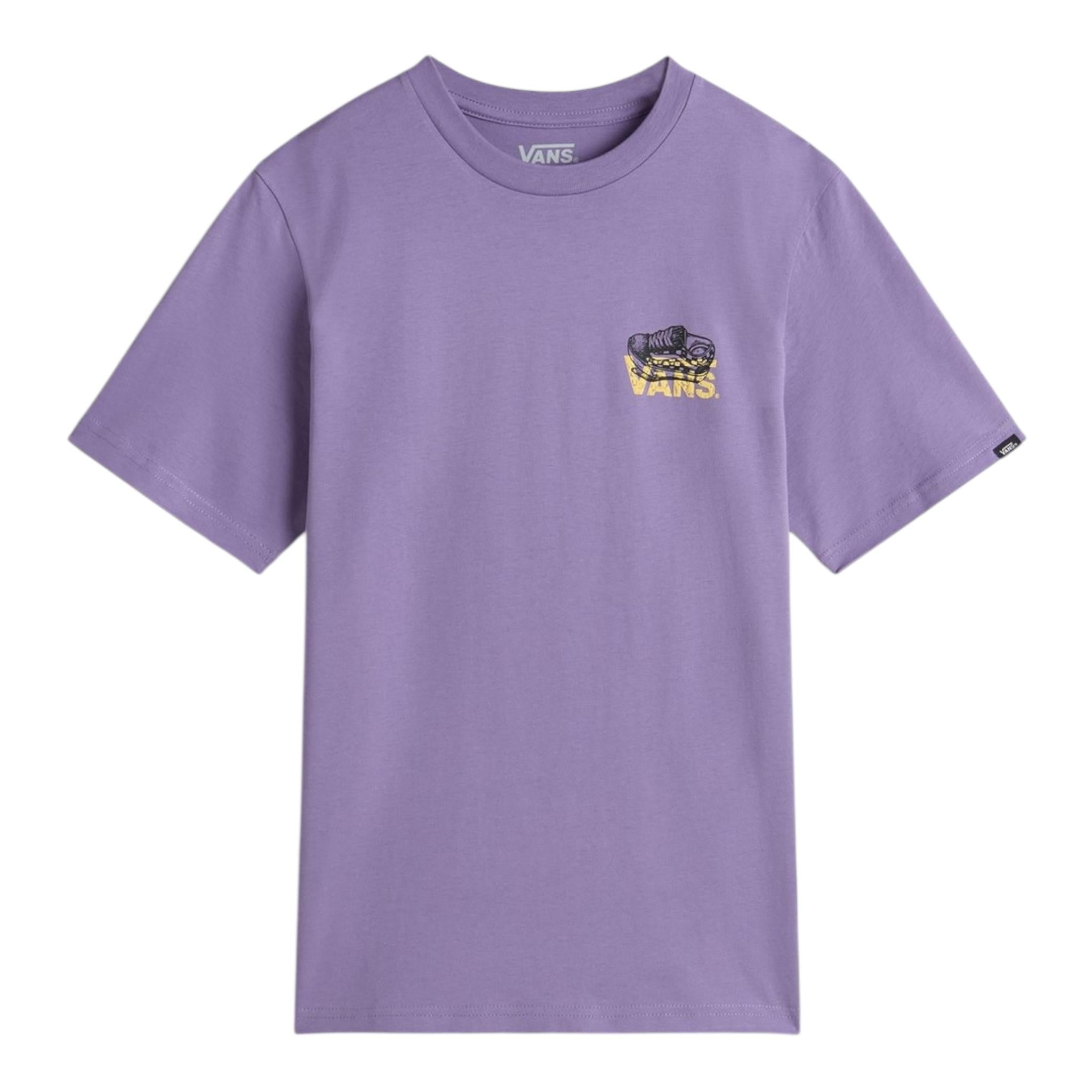 Vans T-Shirt Girocollo Tinta Unita con Stampa per Bambino VN00MKU6PH VIOLA VANS 