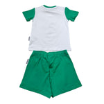 Bikkembergs Completo 2 Pezzi T-Shirt-Bermuda Bicolore per Neonato BK3417 BIANCO/VERDE BiKKEMBERGS 