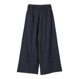 Aspesi Pantalone Modello A Palazzo con Fantasia A Righe per Bambina S25075PLN1007 BLU ASPESI 