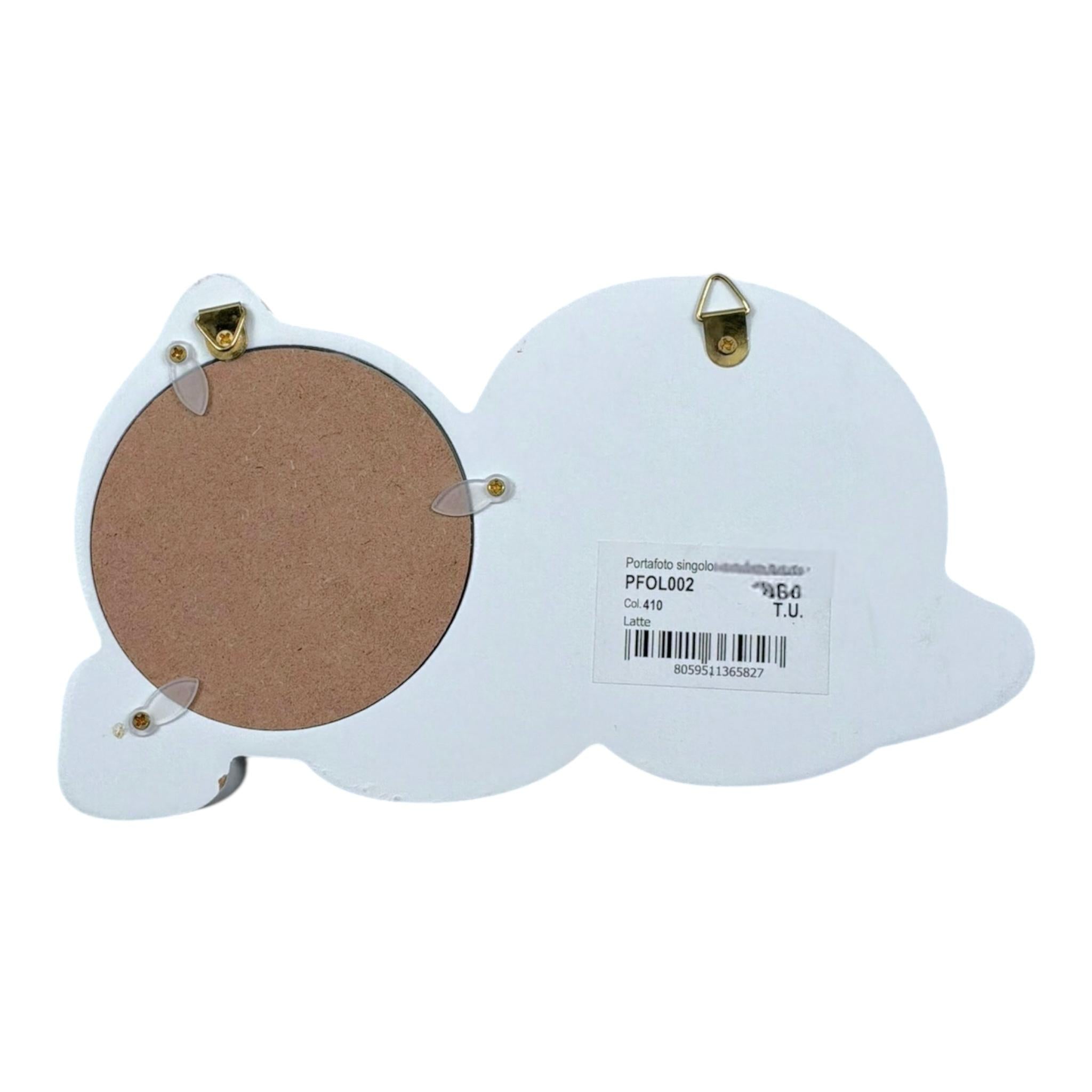 Lalalu' Portafoto Tinta Unita con Papera per Neonata PFOL002 BIANCO LALALU' 