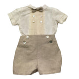 Pontoporponto Completo 2 Pezzi Camicia-Culotte per Neonato 5322 PANNA/BEIGE PONTOPORPONTO 