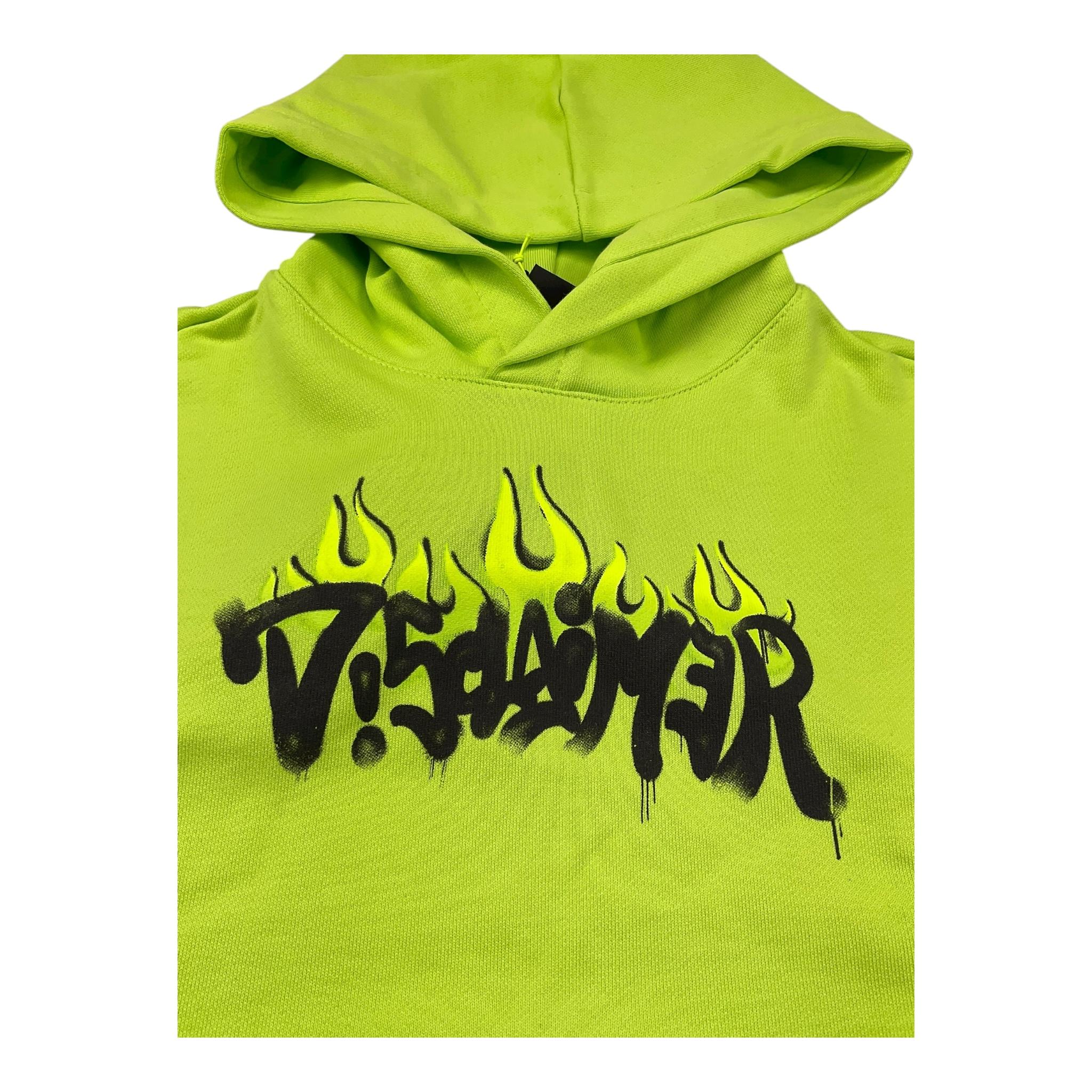 Disclaimer Felpa Smanicata Tinta Unita con Cappuccio per Bambino 25EDK58428 VERDE DISCLAIMER 