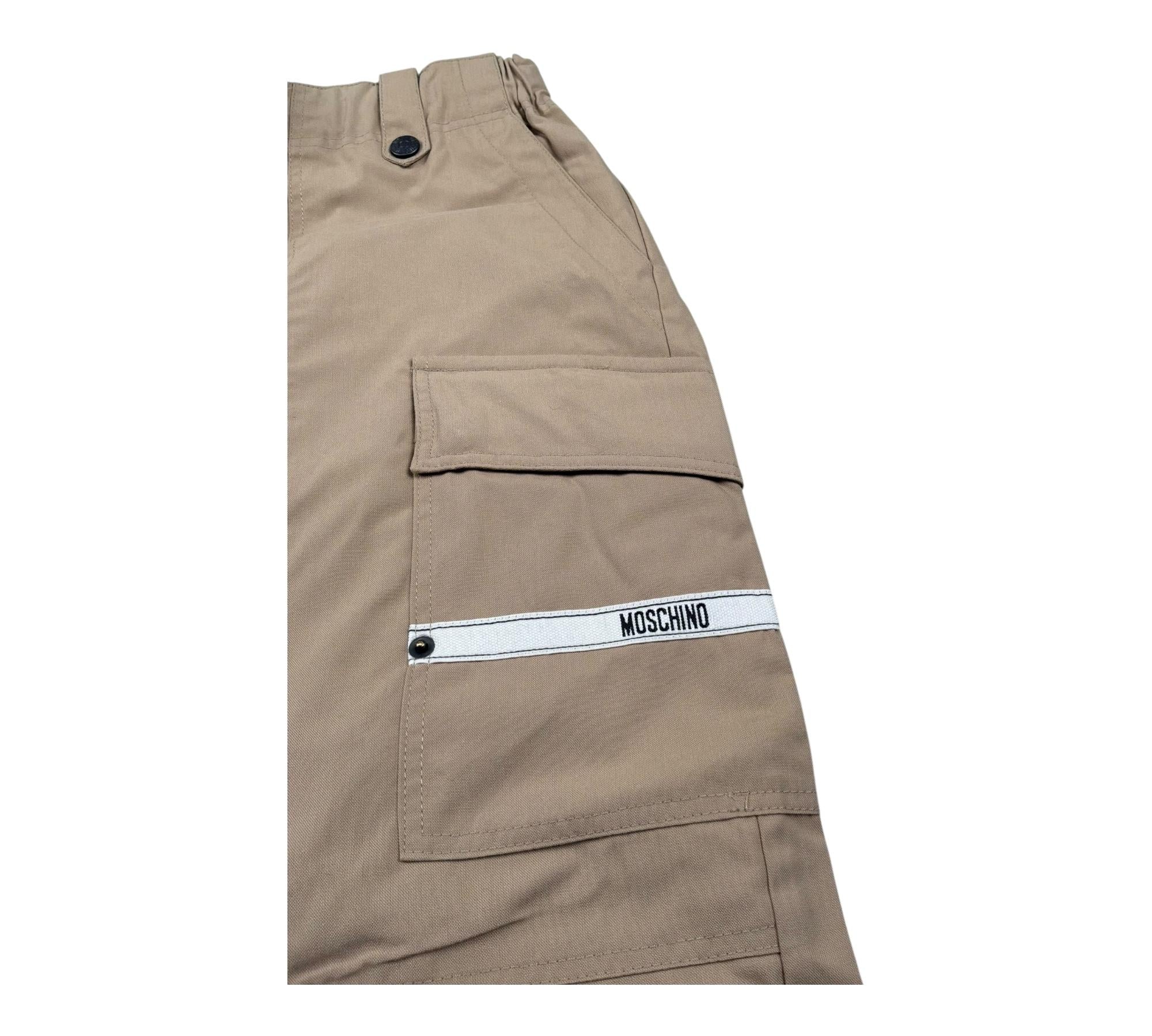 Moschino Bermuda Tinta Unita con Elastico In Vita per Bambino HUQ02C BIEGE MOSCHINO 