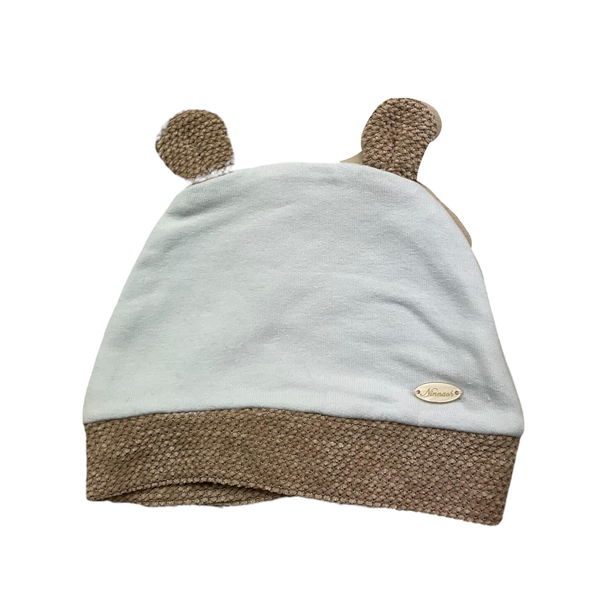 NINNAOH cappello tinta unita con orecchie Azzurro per Neonato I23217 AZZURRO NINNAOH 