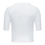 Missoni T-Shirt Tinta Unita con Stampa A Costine per Bambina MU9A41 PANNA MISSONI 