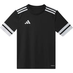 Adidas T-Shirt Girocollo Tinta Unita con Logo per Bambino JJ0053 NERO Adidas 