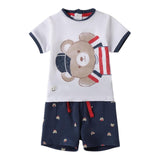 Minibanda Completo 2 Pezzi T-Shirt-Bermuda per Neonato 3B634 BIANCO/BLU MINIBANDA 