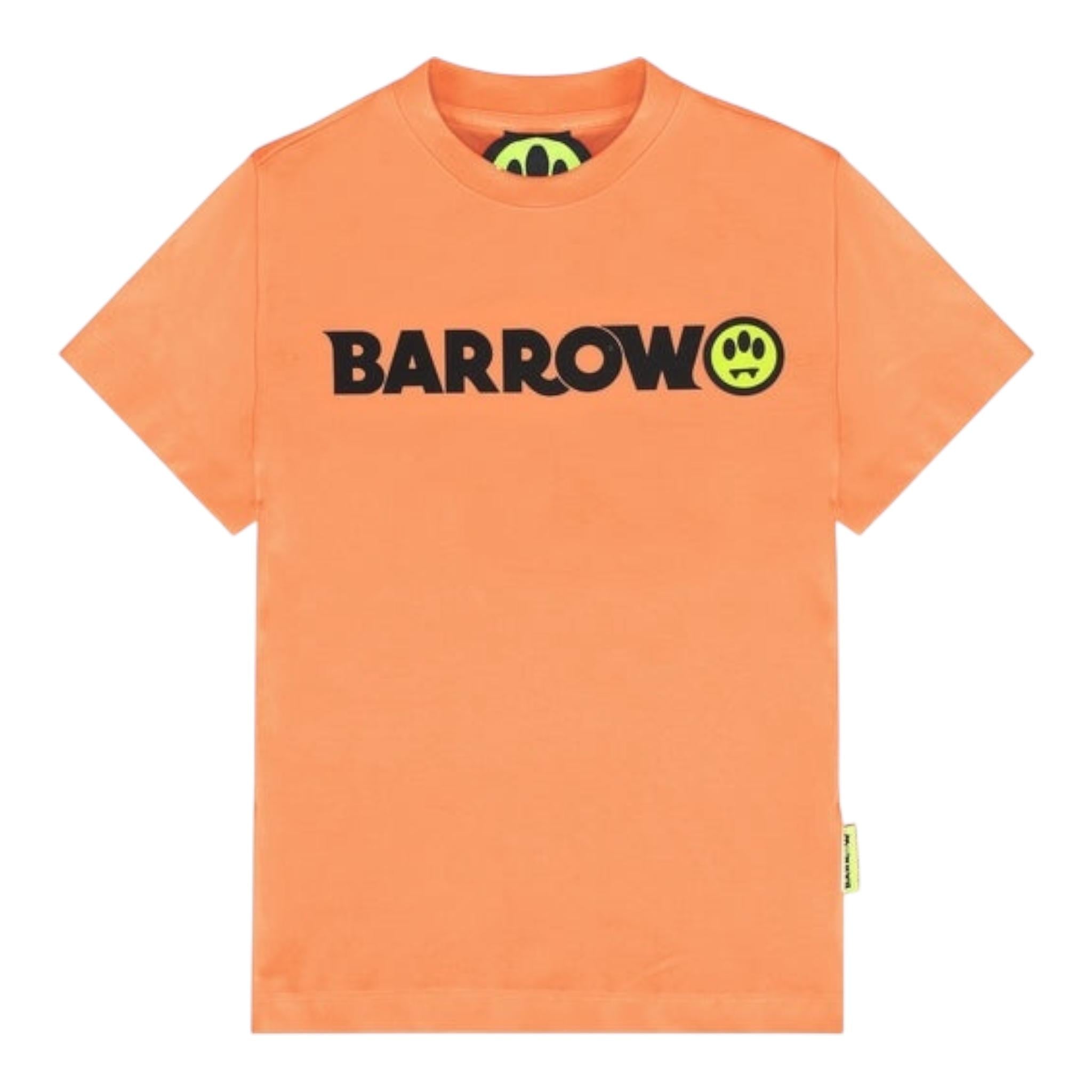 Barrow Kids T-Shirt Girocollo Tinta Unita con Logo per Bambino S5BKJUTH082 ARANCIONE BARROW KIDS 