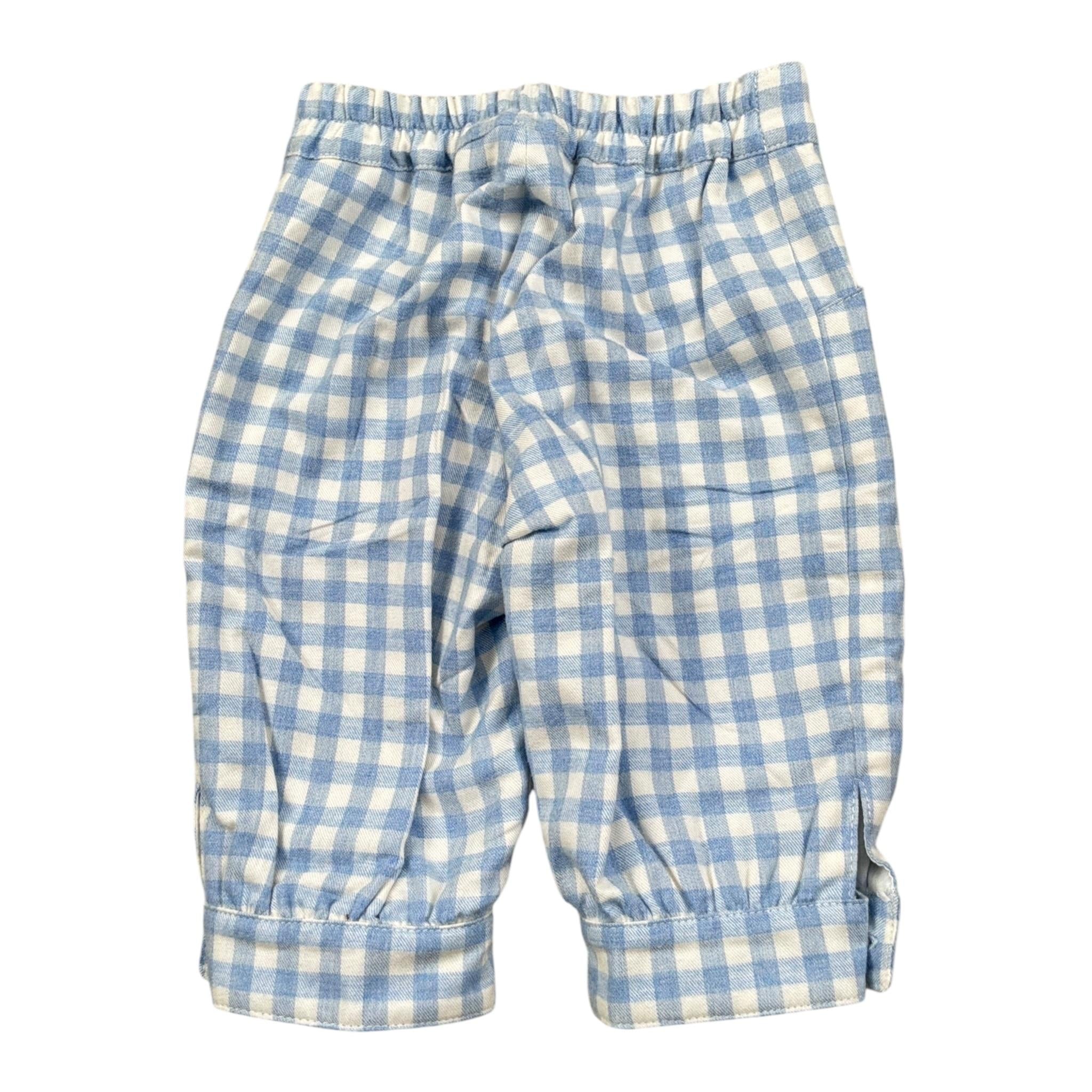 Colori Chiari Completo 2 Pezzi Camicia-Pantalone Bicolore con Fantasia A Quadri Bianco/Azzurro per Neonato MN403080 BIANCO/AZZURRO COLORI CHIARI 