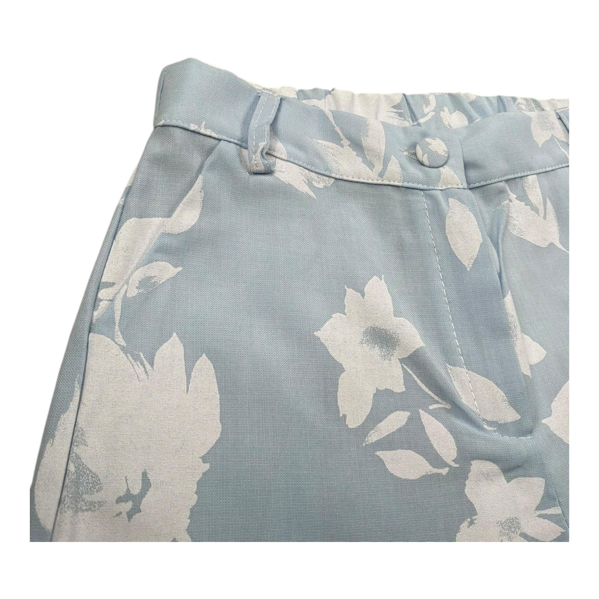 M+E' Short Tinta Unita con Stampa E Elastico In Vita per Neonata UE1805N AZZURRO M+E' 