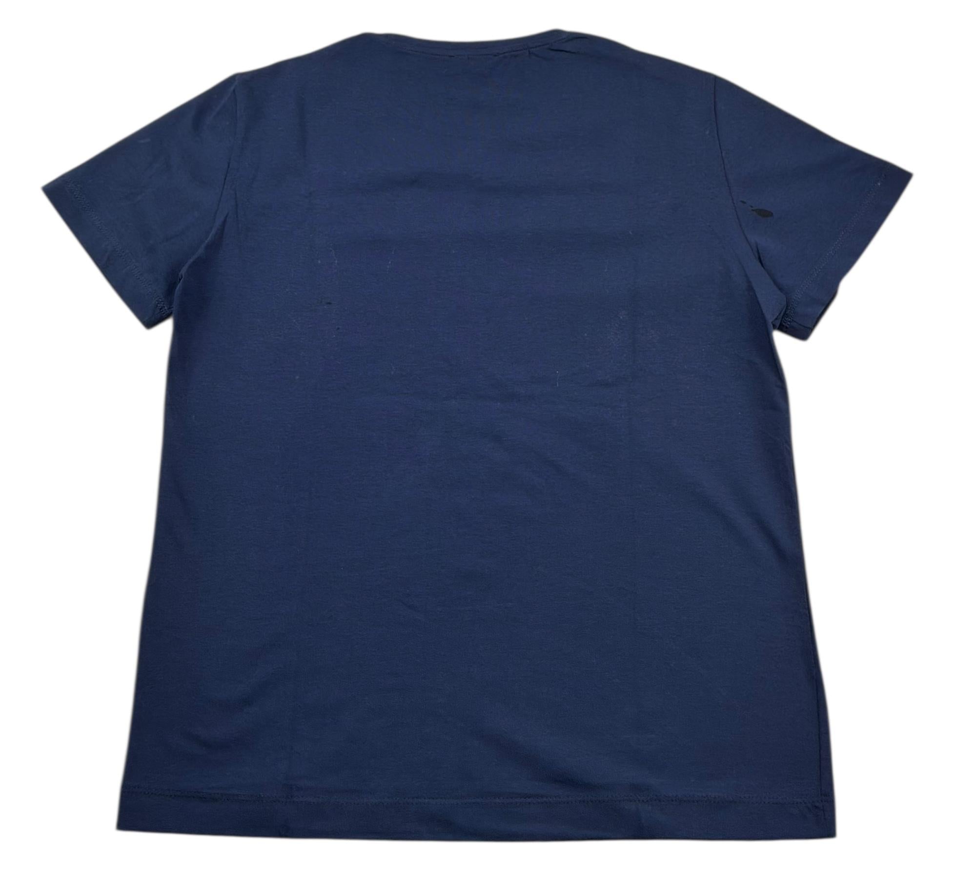 Monnalisa T-Shirt Girocollo Tinta Unita con Stampa per Bambino MNSTHO BLU MONNALISA 