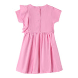 Sarabanda Abito Mezza Manica Tinta Unita per Neonata 0B231 ROSA SARABANDA 