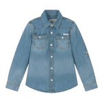 Guess Camicia Manica Lunga In Denim per Neonato N5RH05D5K80X AZZURRO GUESS 