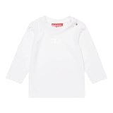 Diesel Shirt Girocollo Tinta Unita con Stampa per Neonato K00563 BIANCO DIESEL 