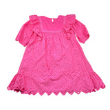 Twinset Abito Tinta Unita Traforato per Bambina 231GJ2QAG ROSA TWINSET 