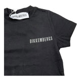 Bikkembergs T-Shirt Girocollo Tinta Unita con Logo per Bambino BK1602X NERO BiKKEMBERGS 