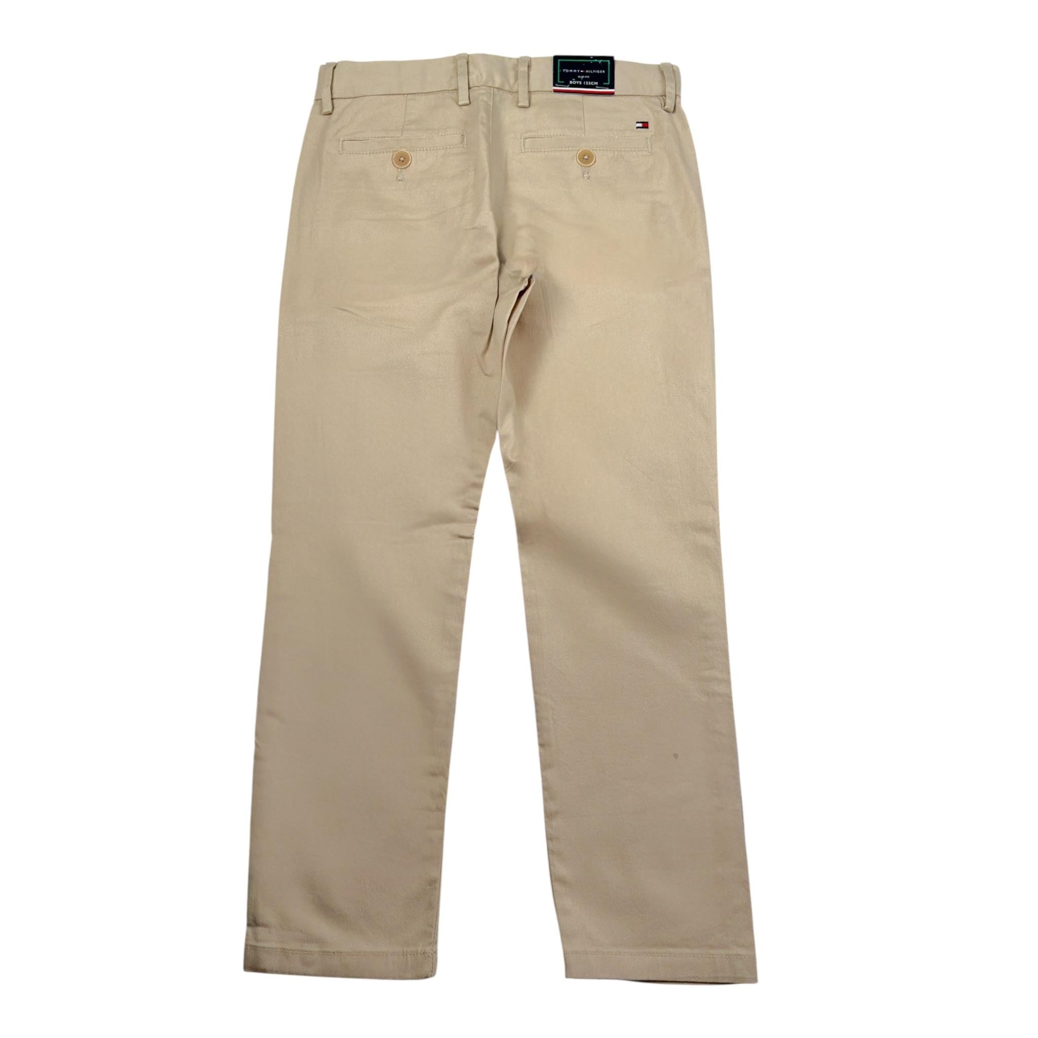 Tommy Hilfiger Pantalone tinta unita con Girovita Regolabile Beige per Bambino KB0KB08609J BEIGE TOMMY HILFIGER 