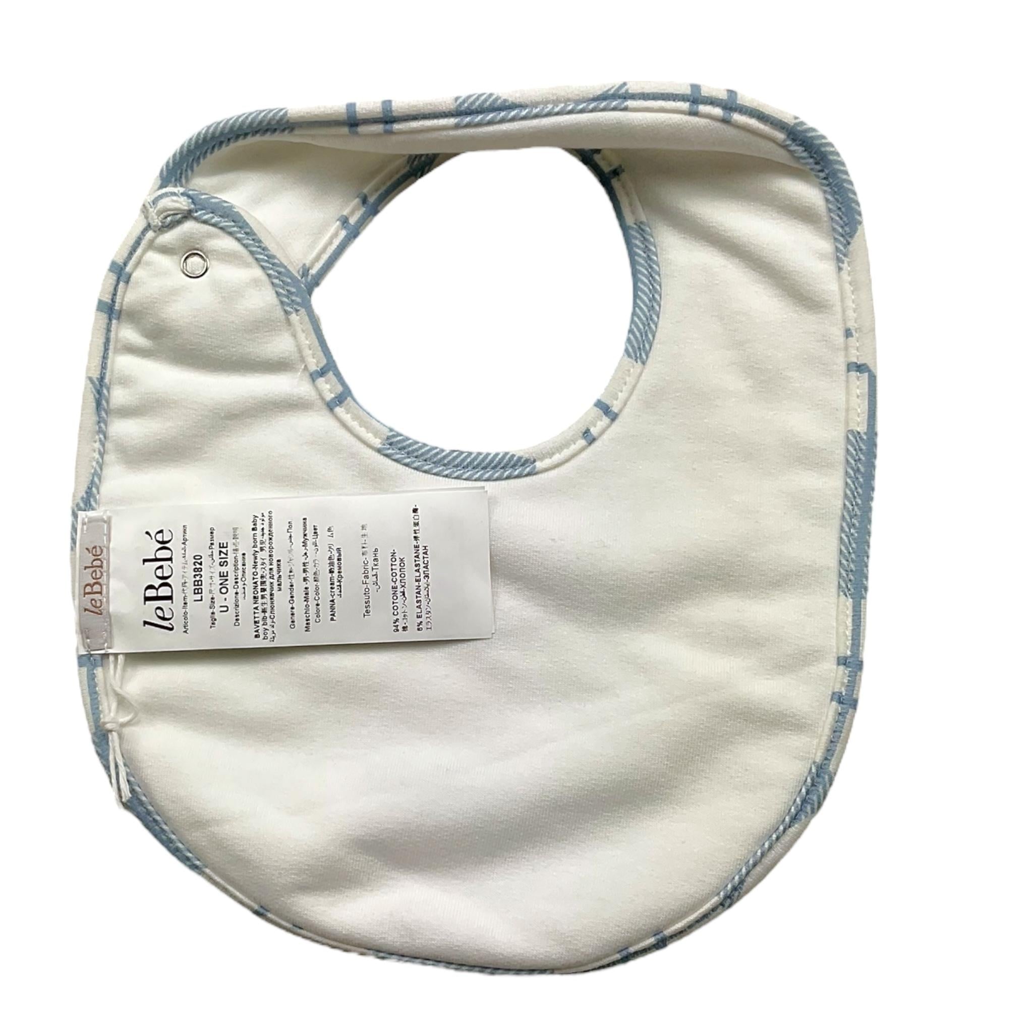 LE BEBE' bavetta tinta unita con fantasia Bianco per Neonato LBB3820 BIANCO LE BEBE' 