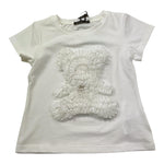 Fun & Fun T-Shirt Girocollo Tinta Unita con Orso per Neonata FCBSO01264N BIANCO FUN & FUN 