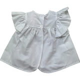 Le Bebe Camicia Mezza Manica Tinta Unita con Applicazione per Neonata LBG6354 BIANCO LE BEBE 
