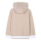 Boss Felpa con Zip E Cappuccio Bicolore per Bambino J51965 BIANCO/BEIGE BOSS 