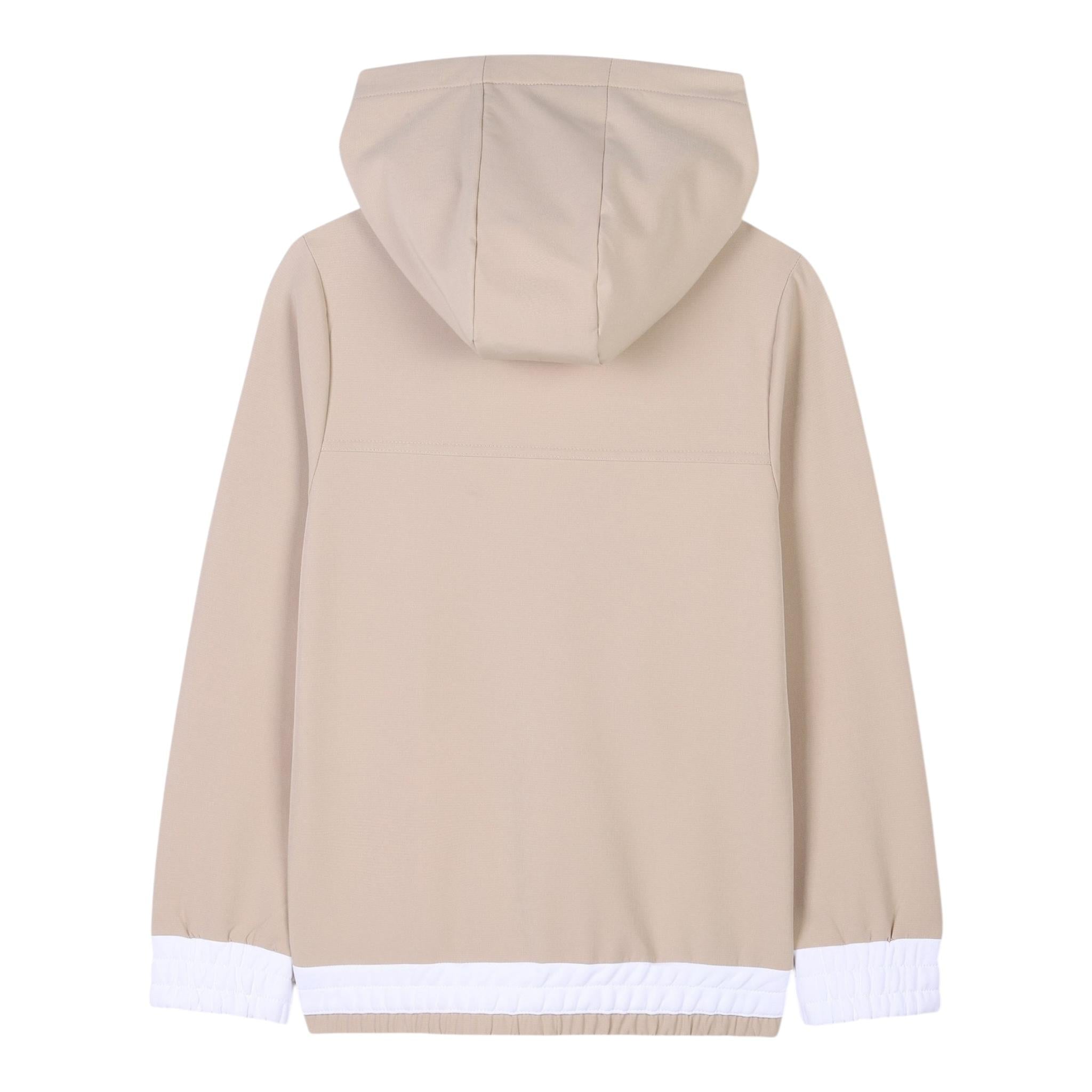 Boss Felpa con Zip E Cappuccio Bicolore per Bambino J51965 BIANCO/BEIGE BOSS 