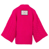 DOU DOU cardigan tinta unita manica larga  Fuxia fluo per Bambina DV9A40 FUXIA FLUO DOU DOU 
